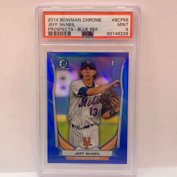 2014 Bowman Chrome Jeff McNeil Mets #BCP56 99/250 PSA 9...